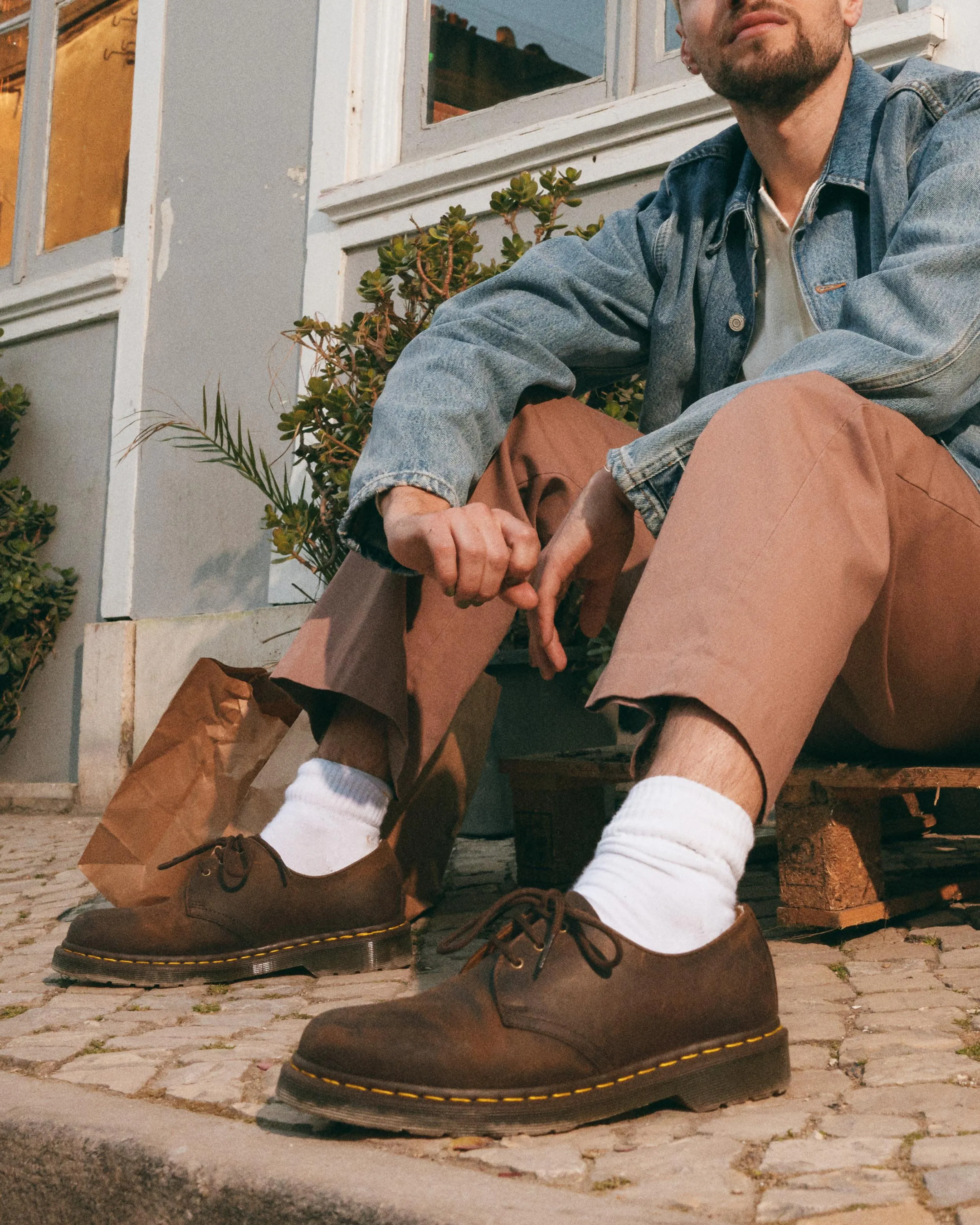 Suede Touch 1461 Crazy Horse Leather Oxford Shoes