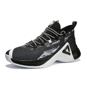 PEAK Basketball Shoes Men Sneakers P-MOTIVE series Black EW02071A Rubber Sole Jump Performance