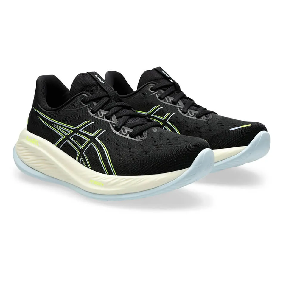 running for mental clarity ASICS GEL-CUMULUS 26 Men's Running Shoes in Black/Safety Yellow AW24