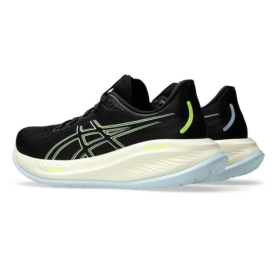 ASICS GEL-CUMULUS 26 Men's Running Shoes in Black/Safety Yellow AW24 Racing - shoes hydration packs