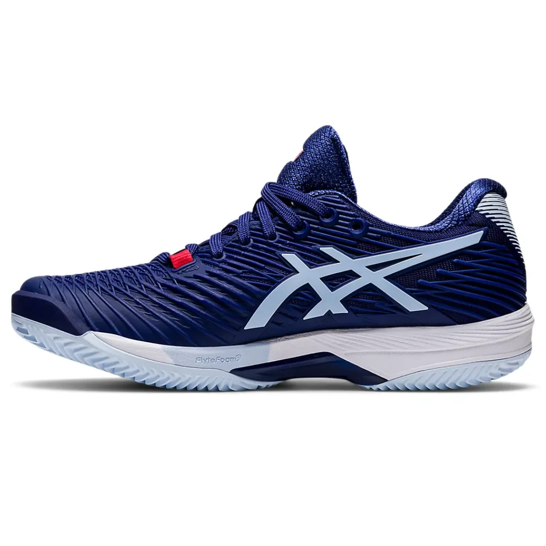 Asics Womens Solution Speed FF2 Clay Tennis Shoes - Dive Blue/Soft Sky Breathable mesh