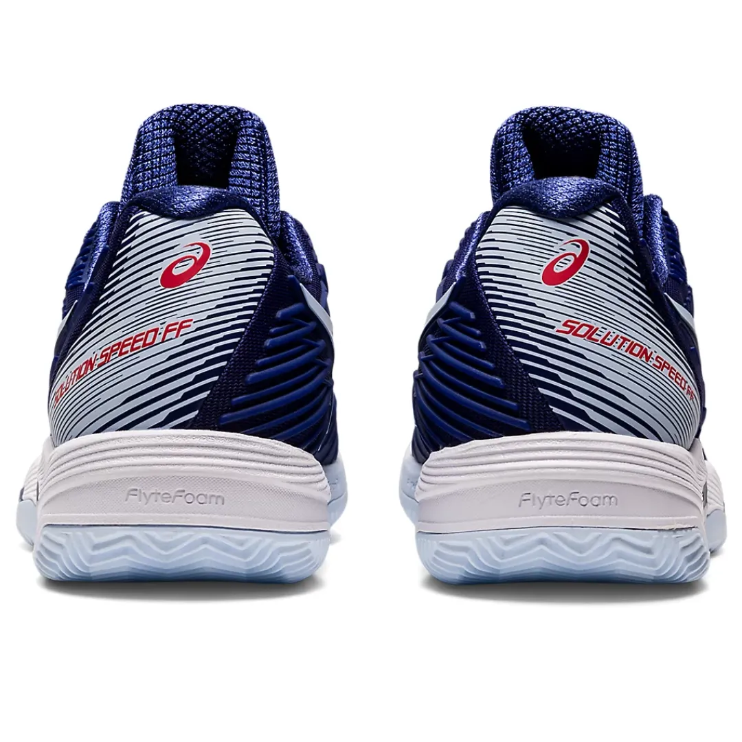 Cushioned Asics Womens Solution Speed FF2 Clay Tennis Shoes - Dive Blue/Soft Sky