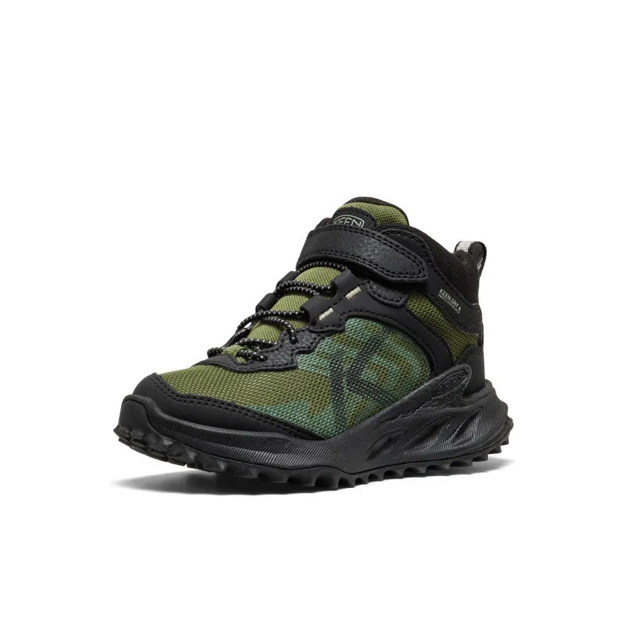 Action Ready Little Kids' Zionic Waterproof Hiker  |  Black/Bronze Green