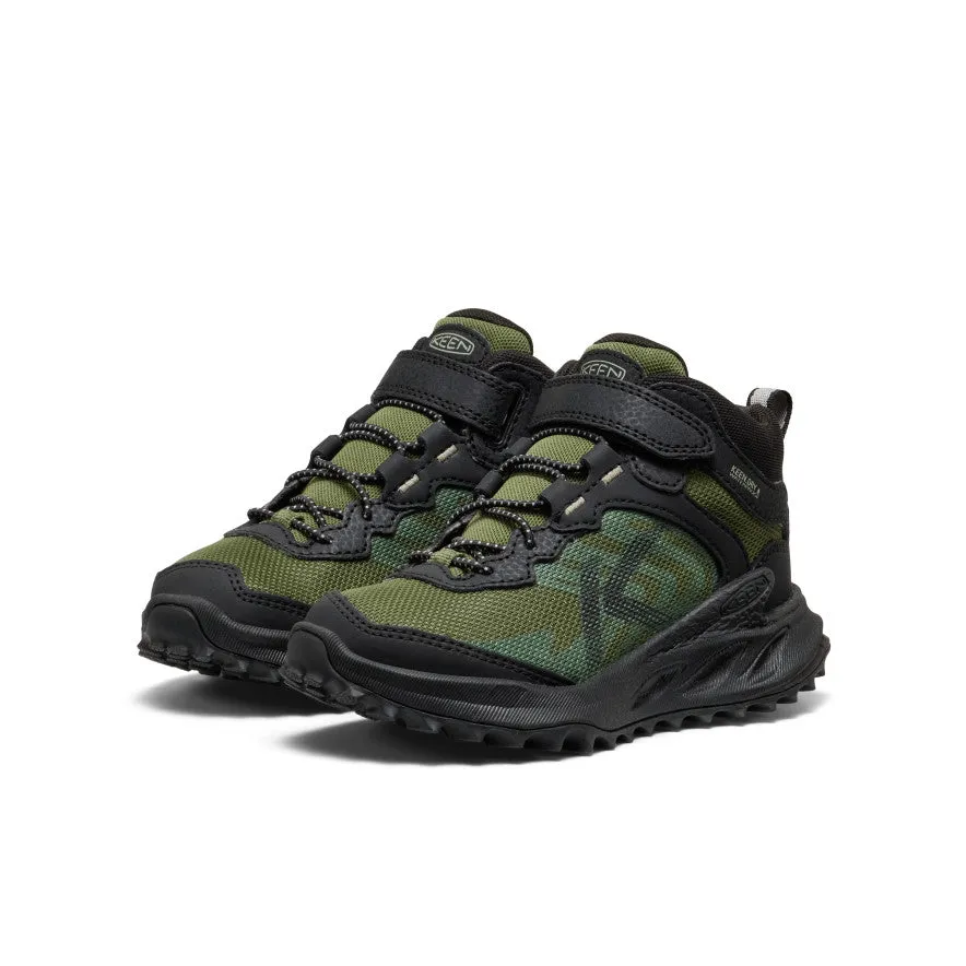Little Kids' Zionic Waterproof Hiker  |  Black/Bronze Green Park Step Marathon Fit