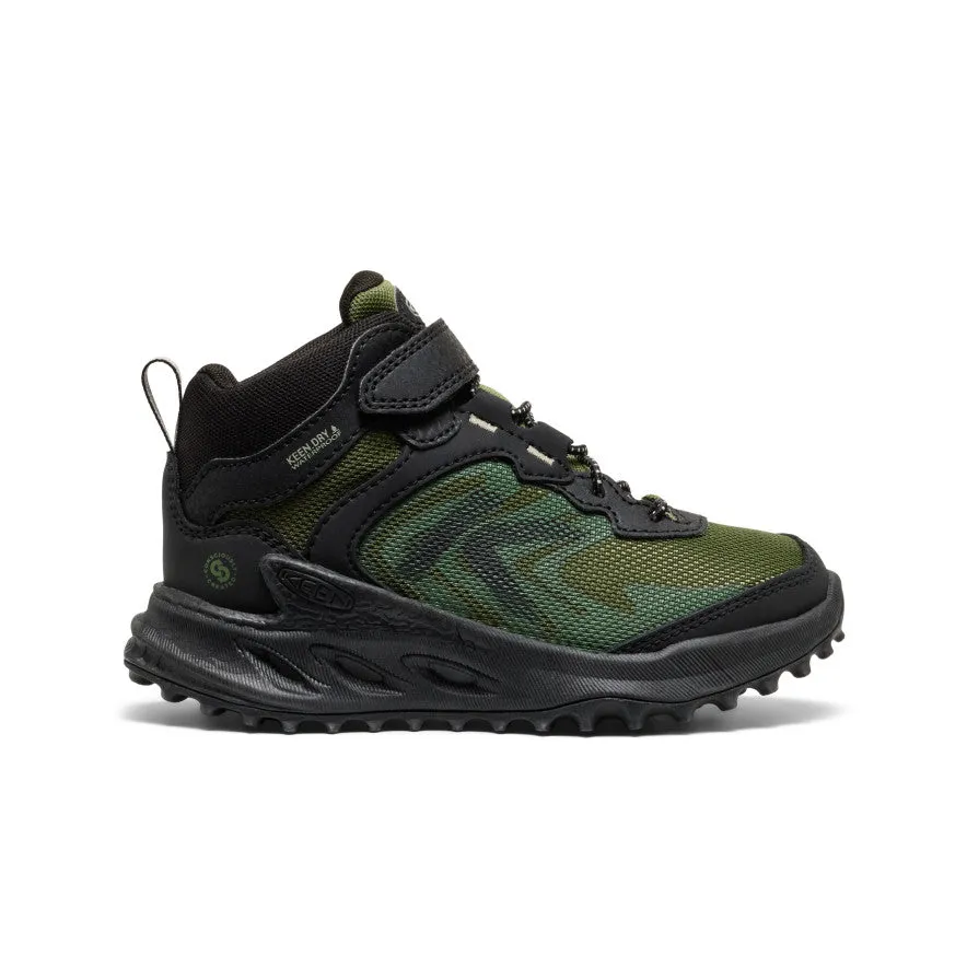 Energy return Little Kids' Zionic Waterproof Hiker  |  Black/Bronze Green