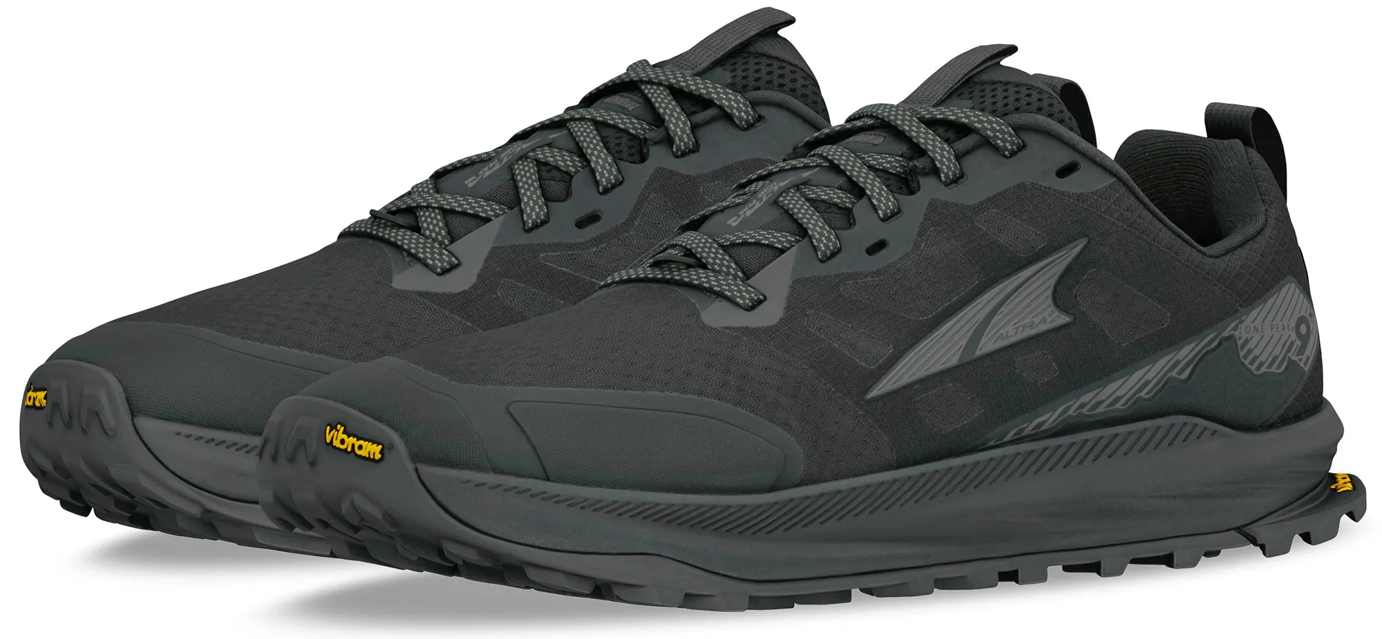 Altra Lone Peak 9  WIDE FIT Mens Trail Running Shoes - Black Comfort Feel
