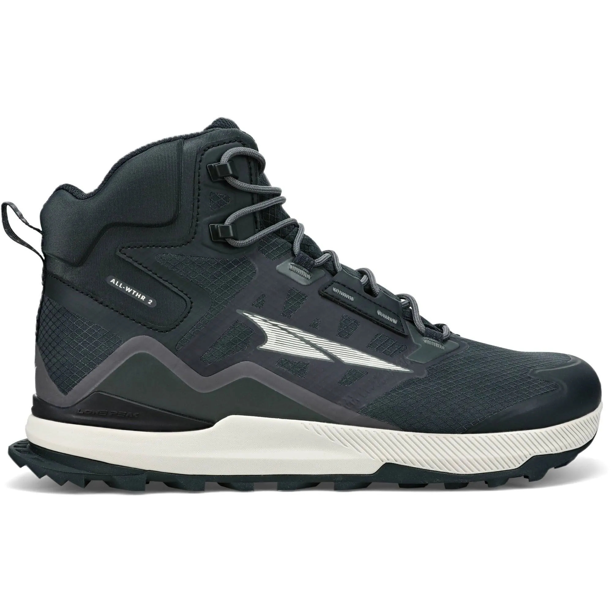 Altra Lone Peak All Weather 2 Mid Mens Walking Boots - Black Hiking Utility Easy Fit Boots