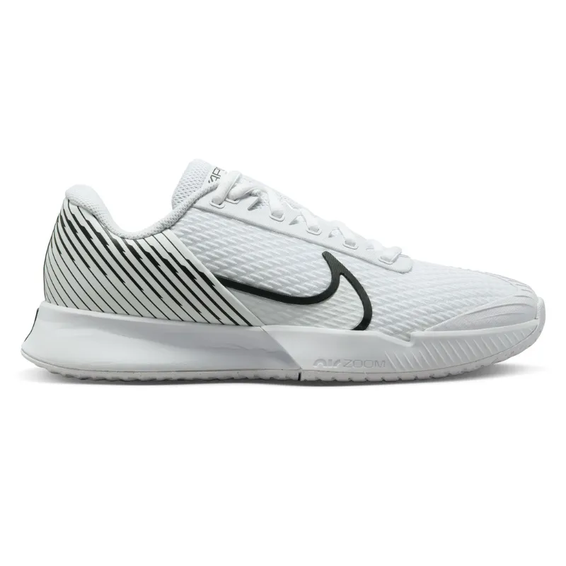 Motion Wear Flex Fit Nike Court Air Zoom Vapor Pro 2 Women Hard Court Tennis Shoes - White/Black-Pure Platinum