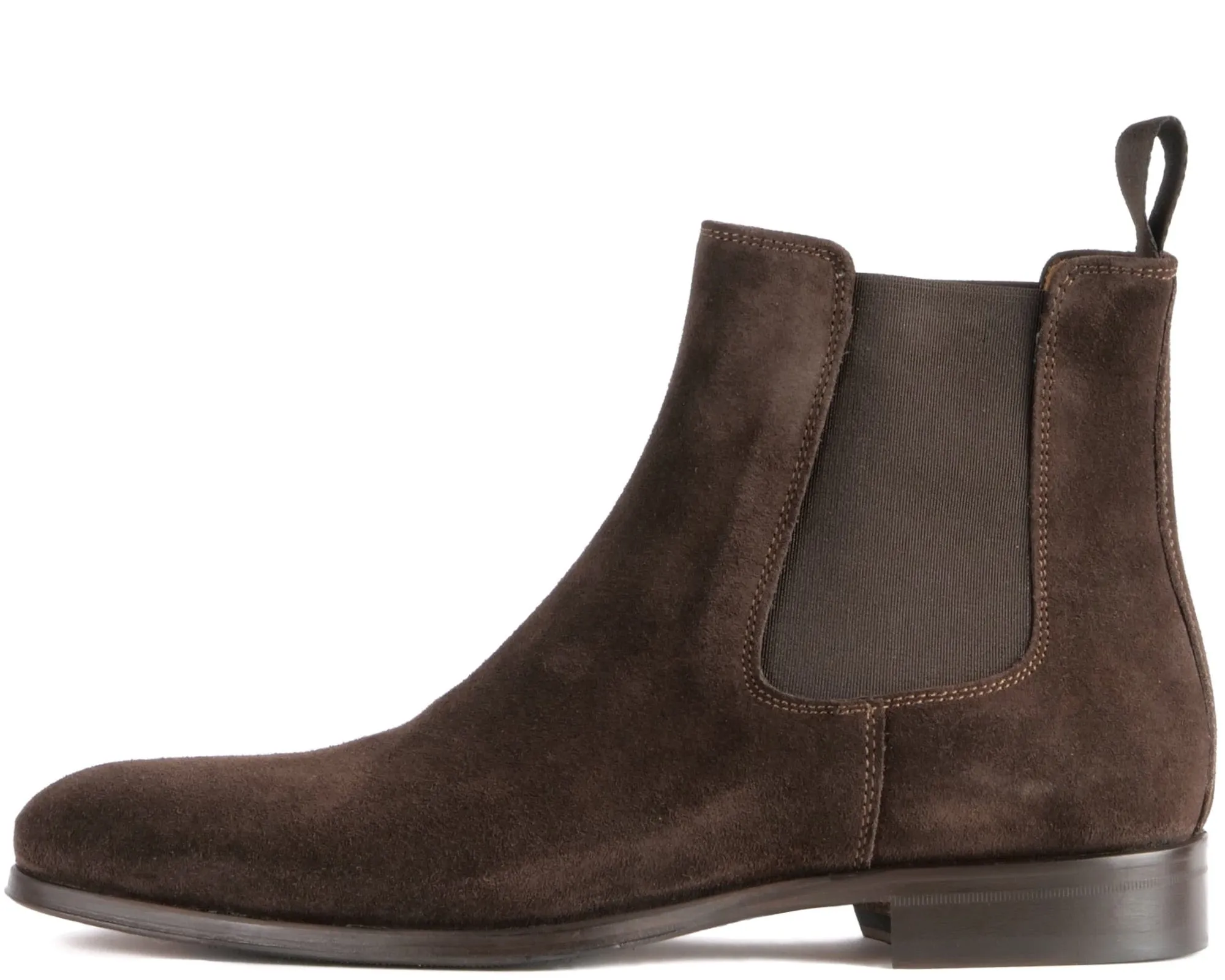 Chic and Cozy Eastwood Chelsea Boot Dark Brown Suede