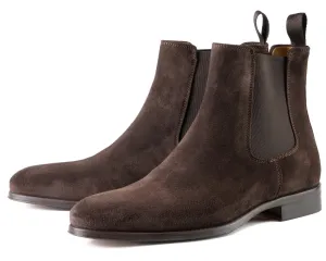 Eastwood Chelsea Boot Dark Brown Suede Walk in Comfort Stretchable