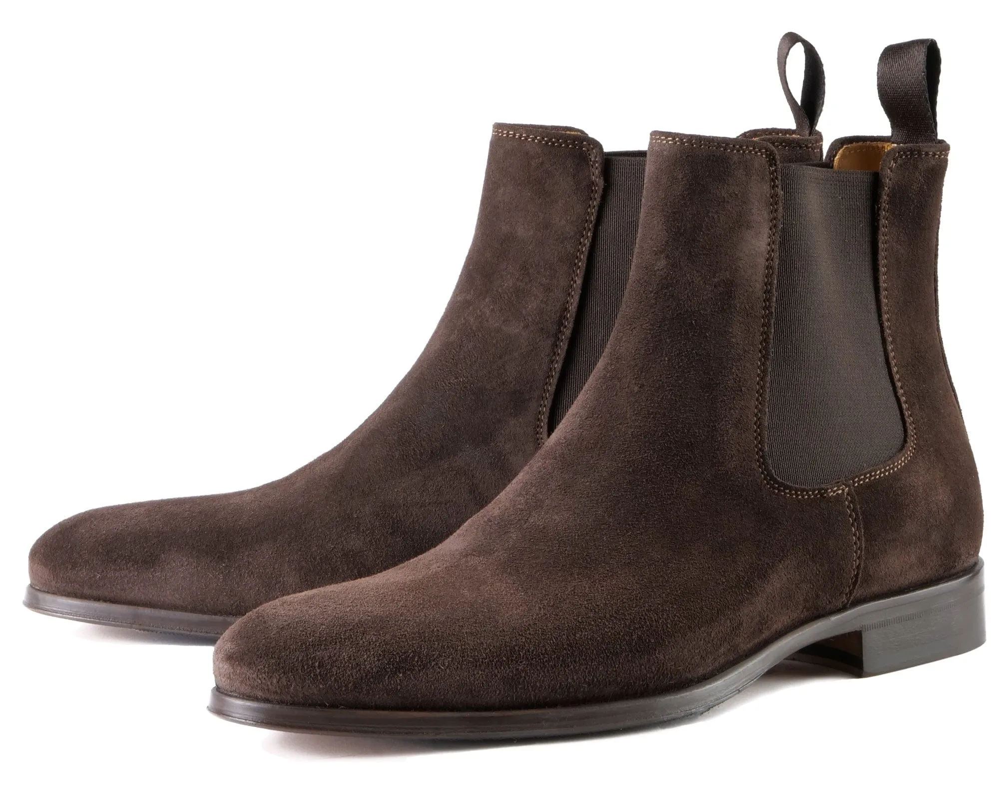 Eastwood Chelsea Boot Dark Brown Suede Walk in Comfort Stretchable