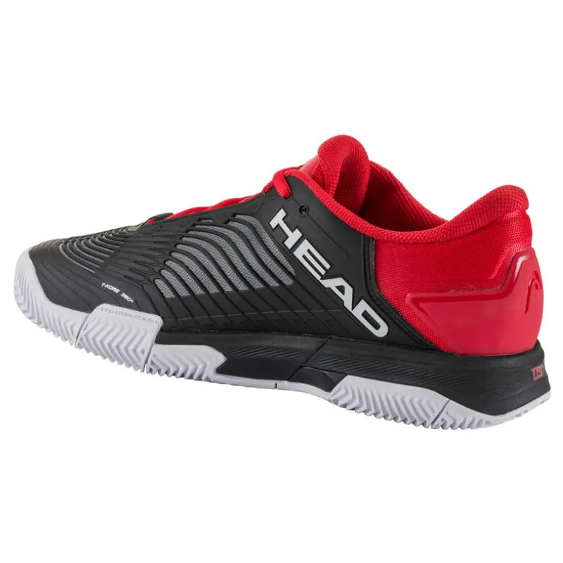 Low Profile Head Revolt Pro 4.5 Clay Men Tennis Shoes - Black/Red