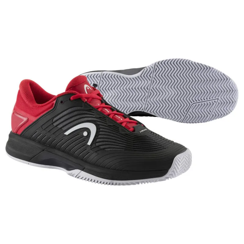 Head Revolt Pro 4.5 Clay Men Tennis Shoes - Black/Red Fitness routine Classic Design