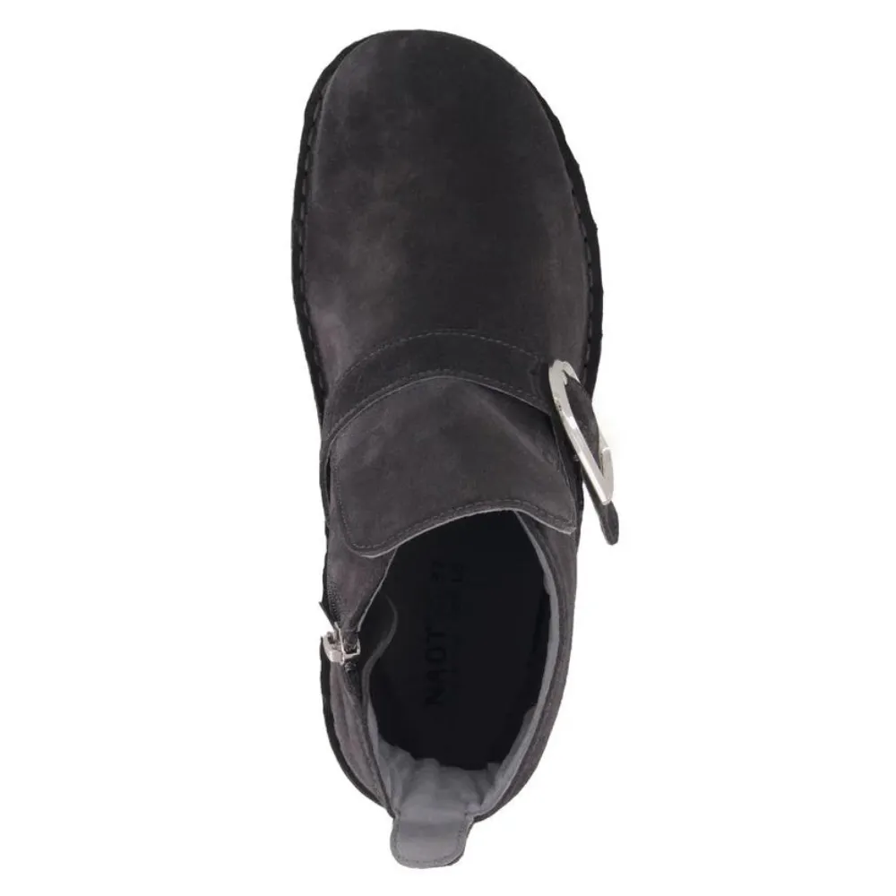 All weather Naot Kolmer Charcoal Suede Ankle Boot (Women's)