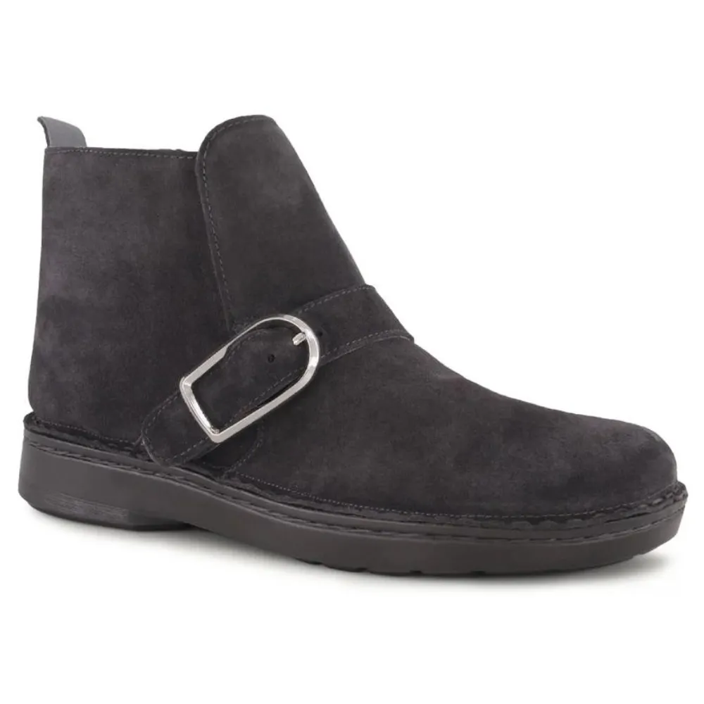 Chill Protection Footwear Naot Kolmer Charcoal Suede Ankle Boot (Women's)