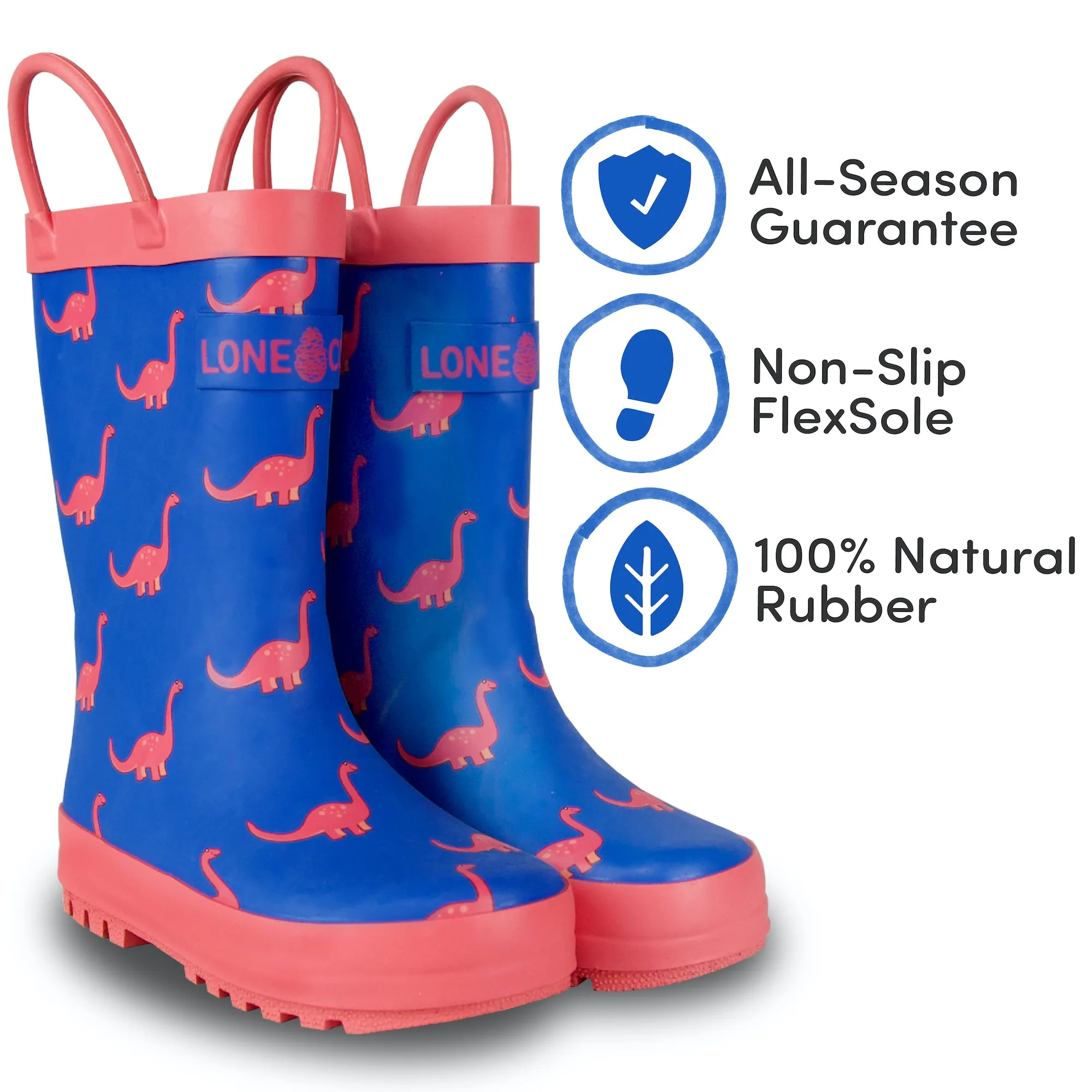 Dino-Mite Matte Rain Boots Street Wear