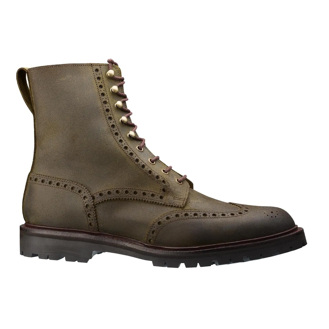 Leather Lining Islay Green Rough-Out Suede