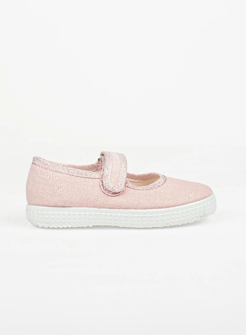 Canvas Hampton Canvas Martha Shoes in Pink Sparkle