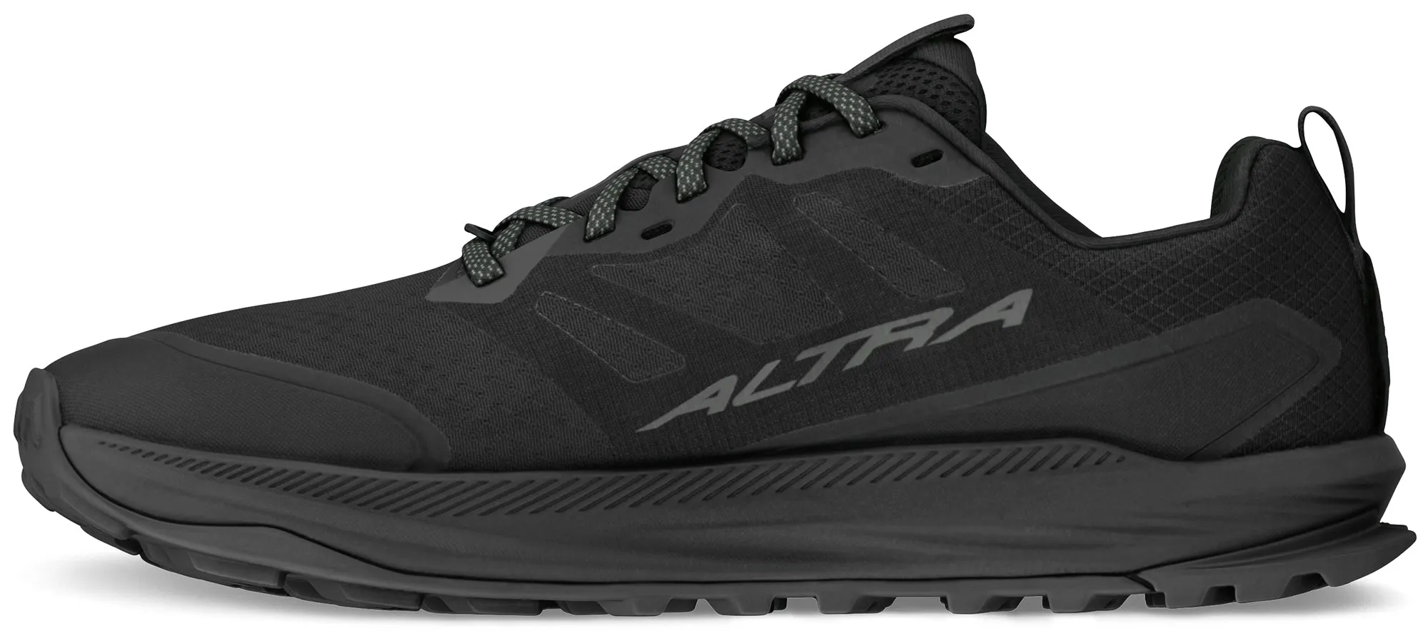 Seamless overlays reduce friction during repetitive motion Altra Lone Peak 9  Mens Trail Running Shoes - Black
