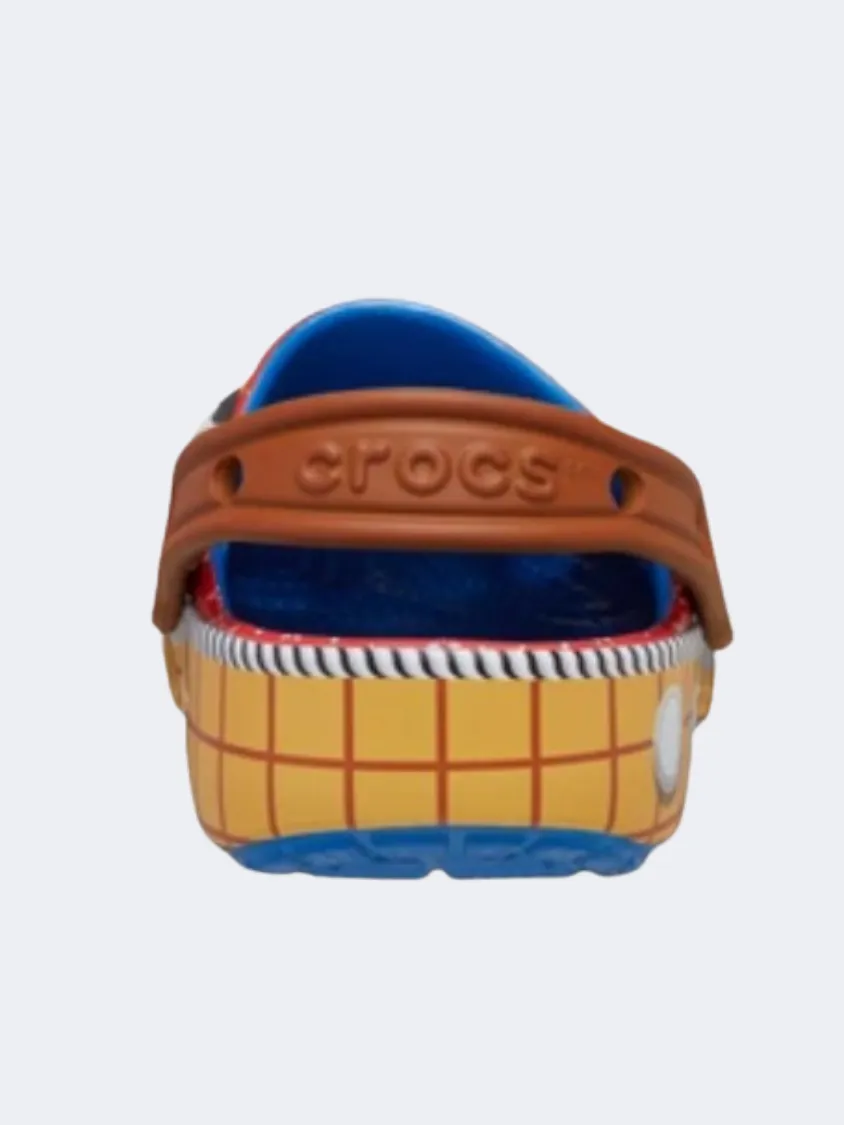 Crocs Toy Story Woody Classic Kids Unisex Lifestyle Slippers Blue Jean Sport Edge Mix Hue