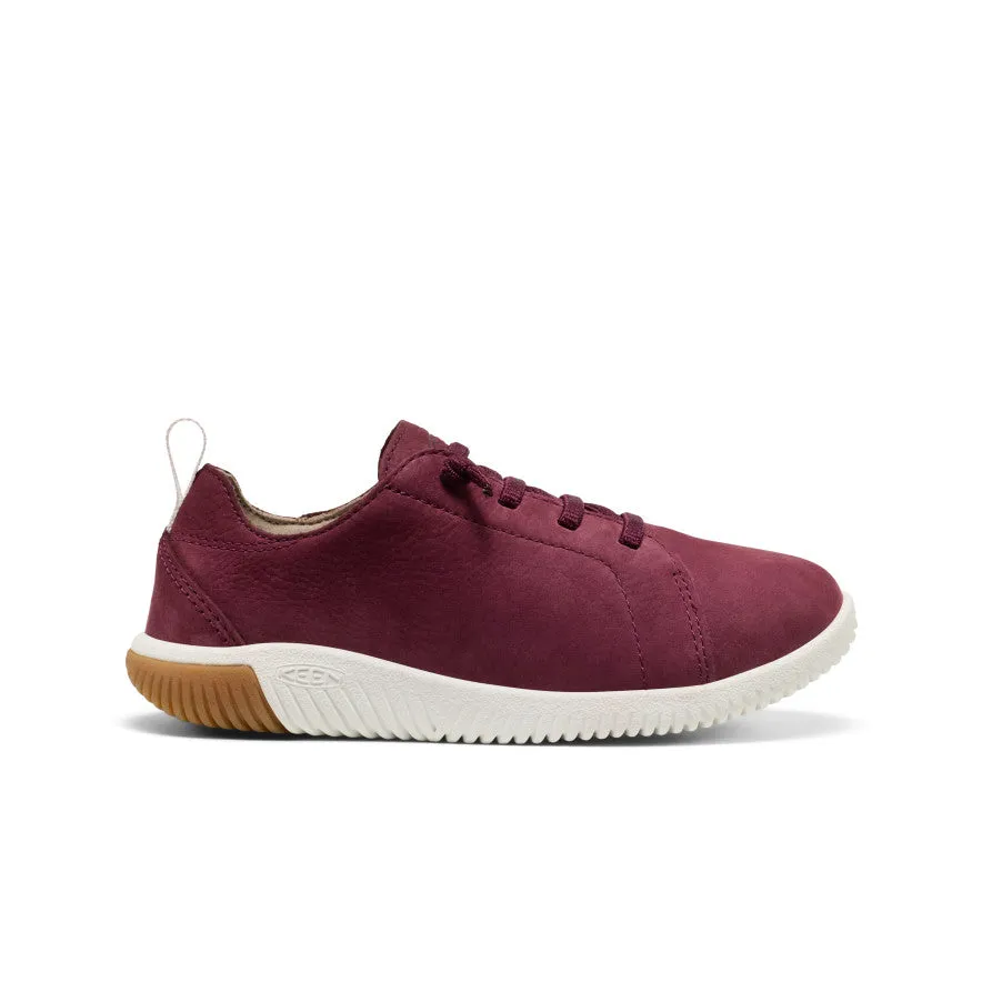 Big Kids' KNX Leather Sneaker  |  Fig/Star White Virtual Step Quiet Step