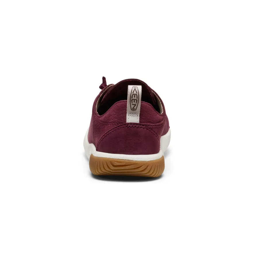 Harbor Mood Big Kids' KNX Leather Sneaker  |  Fig/Star White
