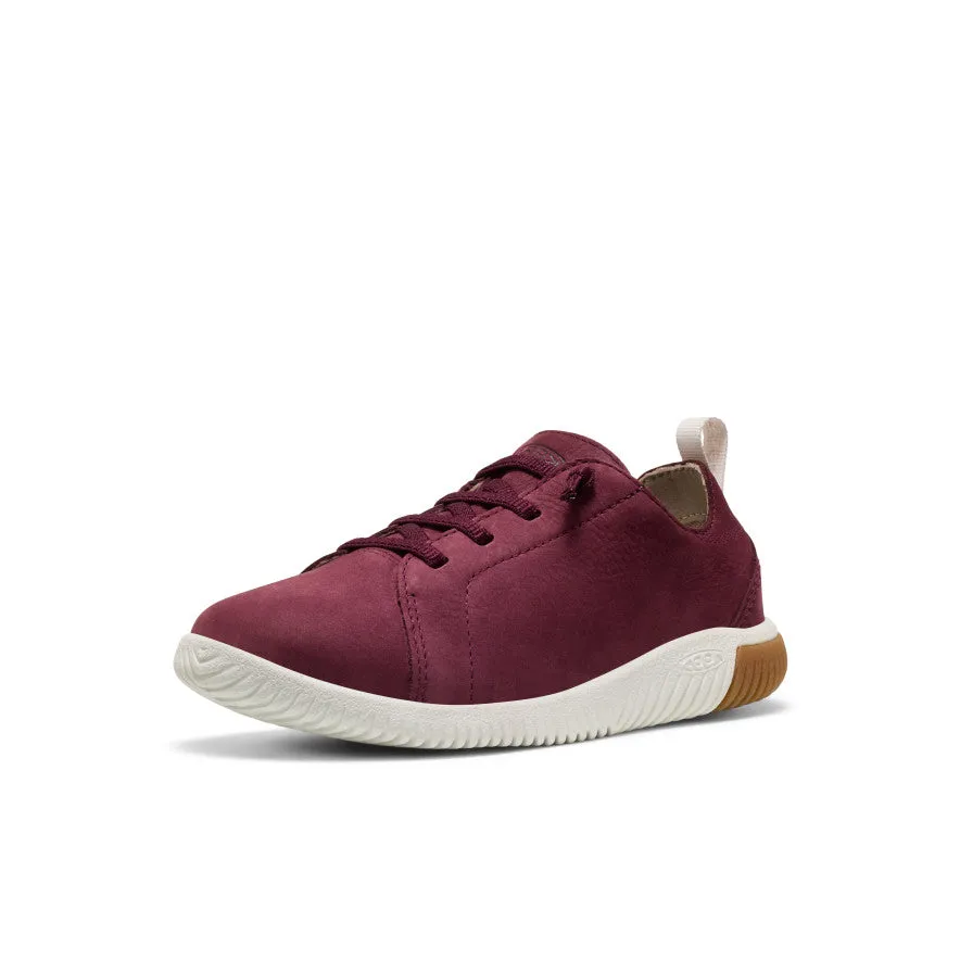 Durable Comfort Lining Big Kids' KNX Leather Sneaker  |  Fig/Star White