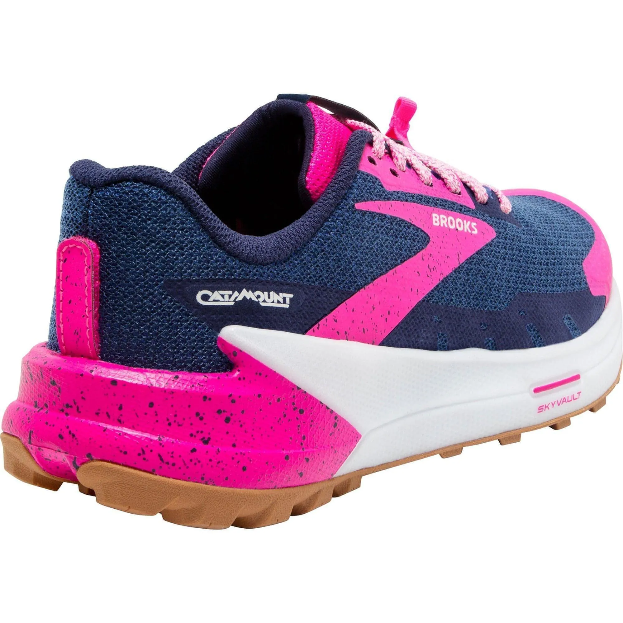 Brooks Catamount 2 Womens Trail Running Shoes - Navy Muscle Training Outsole curvature encourages natural gait cycles