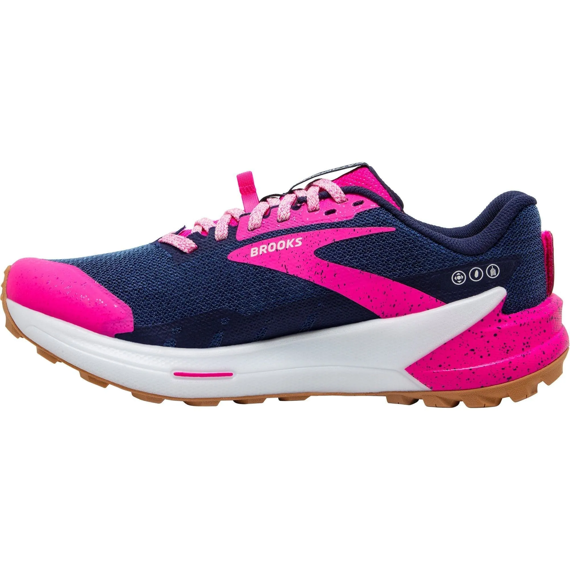 Low weight design helps conserve training energy Brooks Catamount 2 Womens Trail Running Shoes - Navy