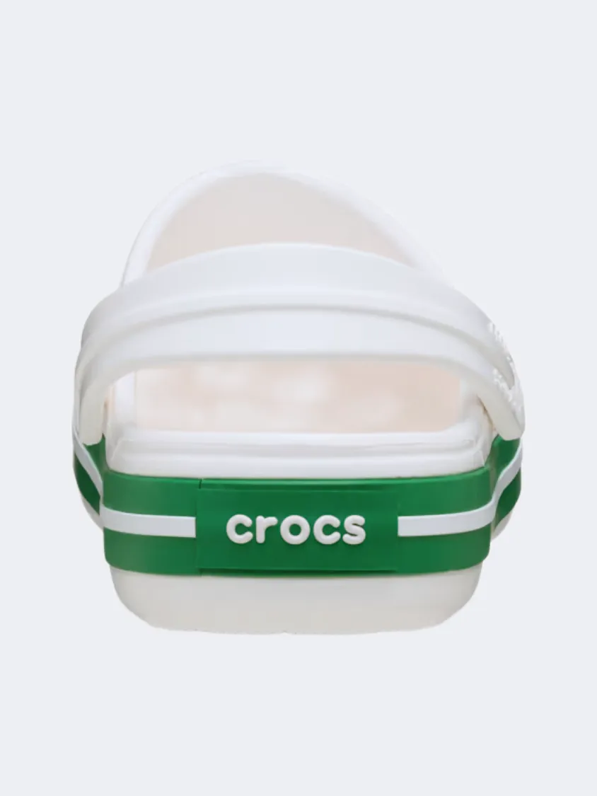 New In Crocs Crocband T Kids Lifestyle Clog White/Green Ivy