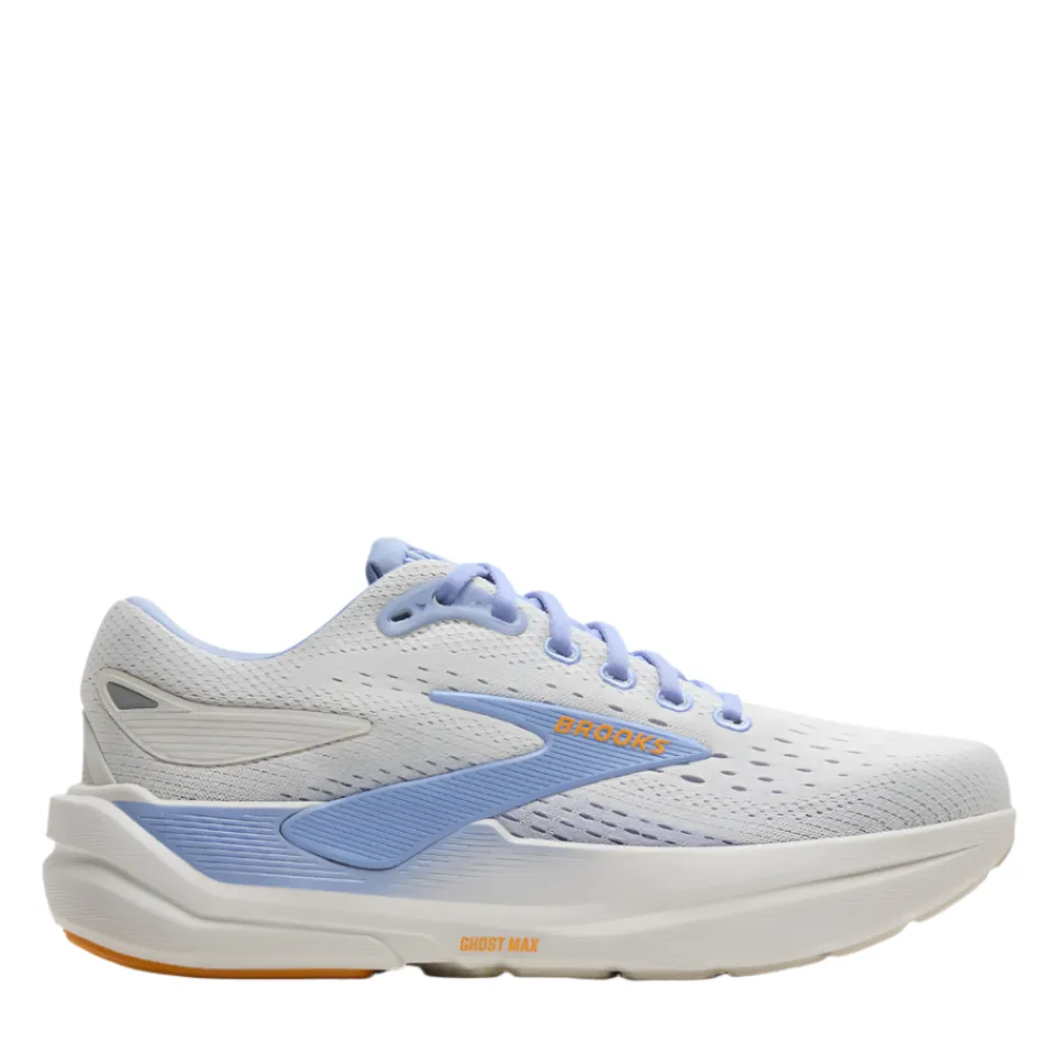 Brooks Women's Ghost Max 3 Running Shoes in Coconut/Blue Heron/Orange AW25 gel - cushion shoes