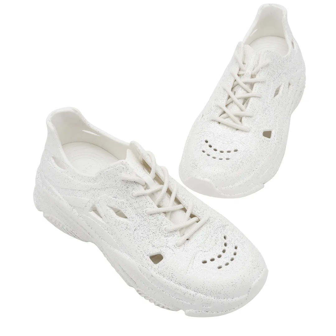Fierce - White Glitter Platform Style