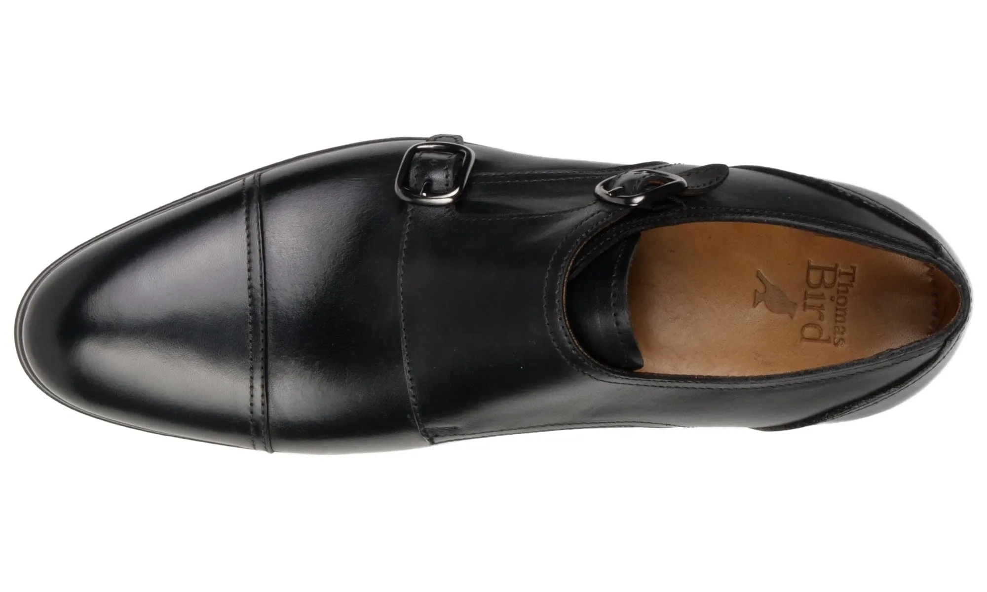Bourne Monk Strap Black Elegant Look Polish Free