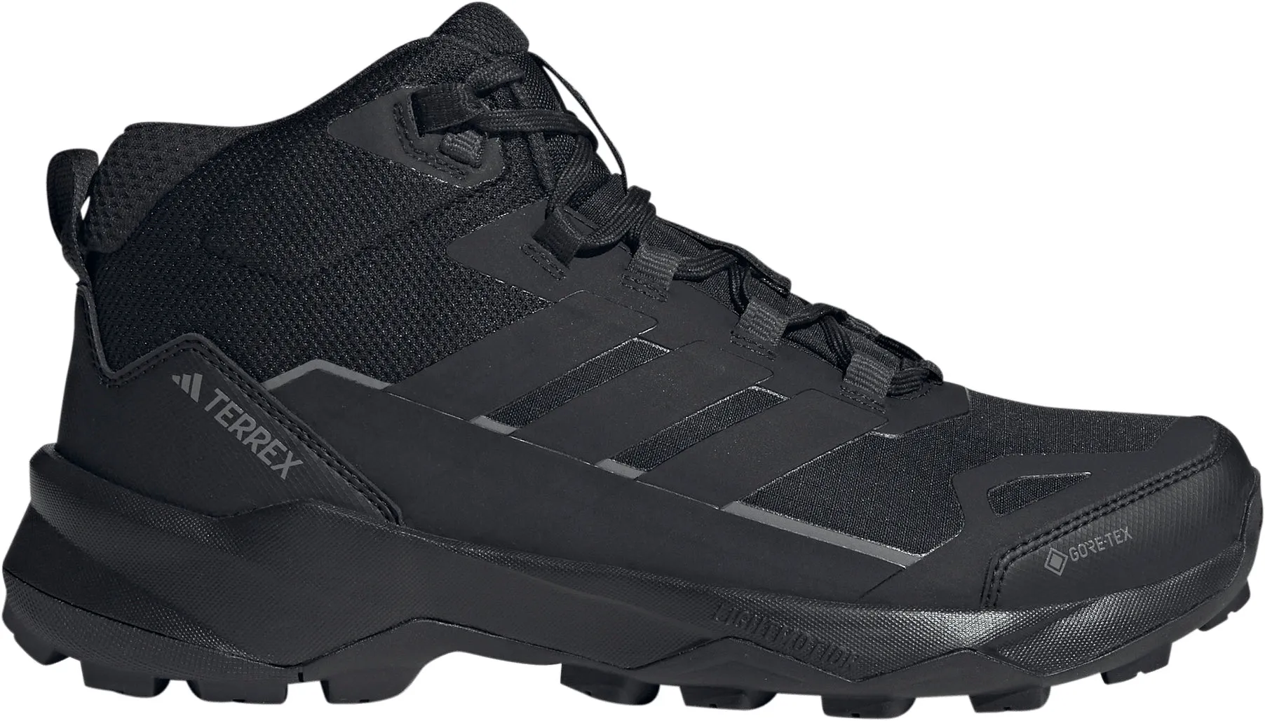 Fast Hike Durable Hiking Fit adidas Terrex Skychaser AX5 Mid GORE-TEX Mens Walking Shoes - Black