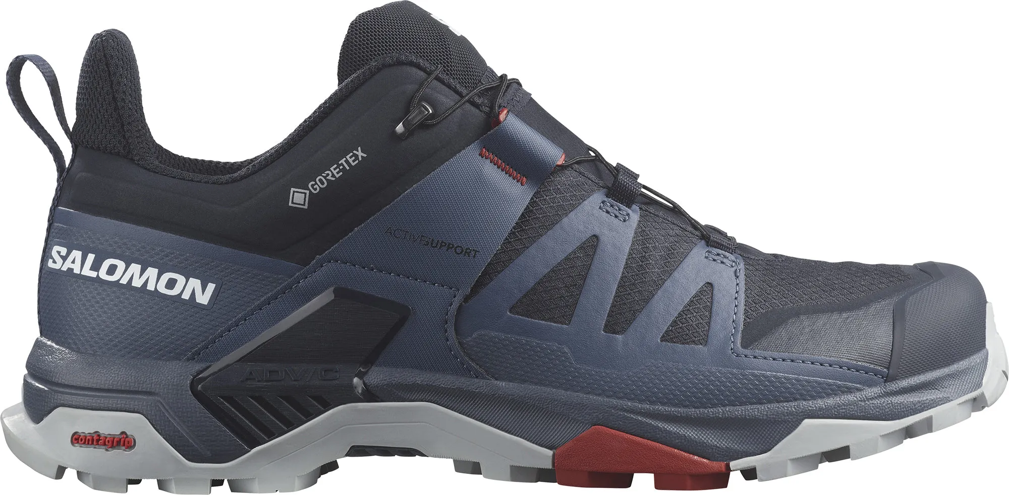 Salomon X Ultra 4 GORE-TEX Mens Walking Shoes - Blue Waterproof Trekking Boots