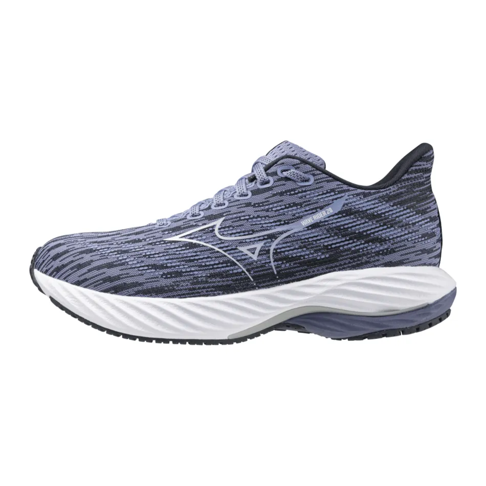 Anti-slip indoor running shoes Mizuno Wave Rider 28 Women's Running Shoes Purple Impression/White/India Ink AW24