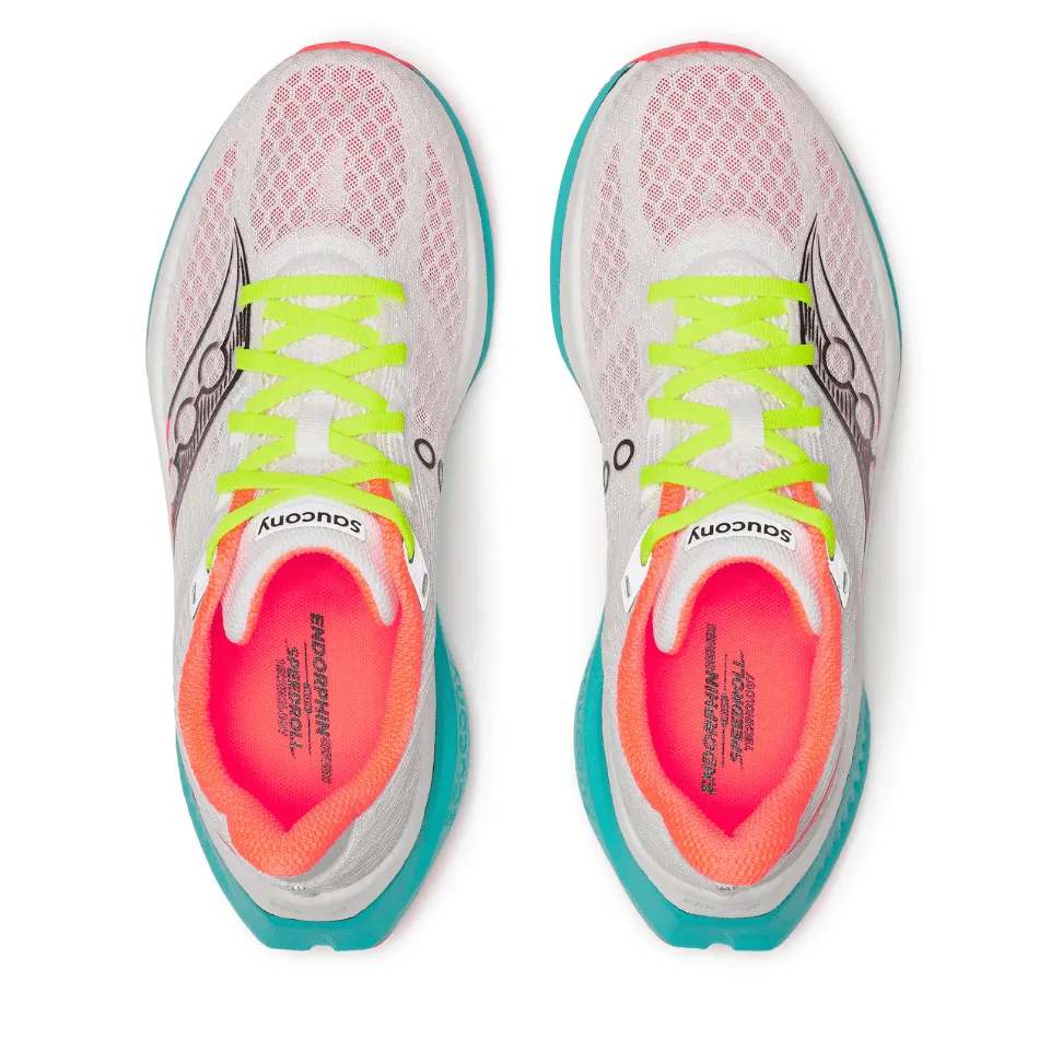 Innovative Ultra grip Saucony Women's Endorphin Speed 5 Running Shoes in White/Mutant AW25