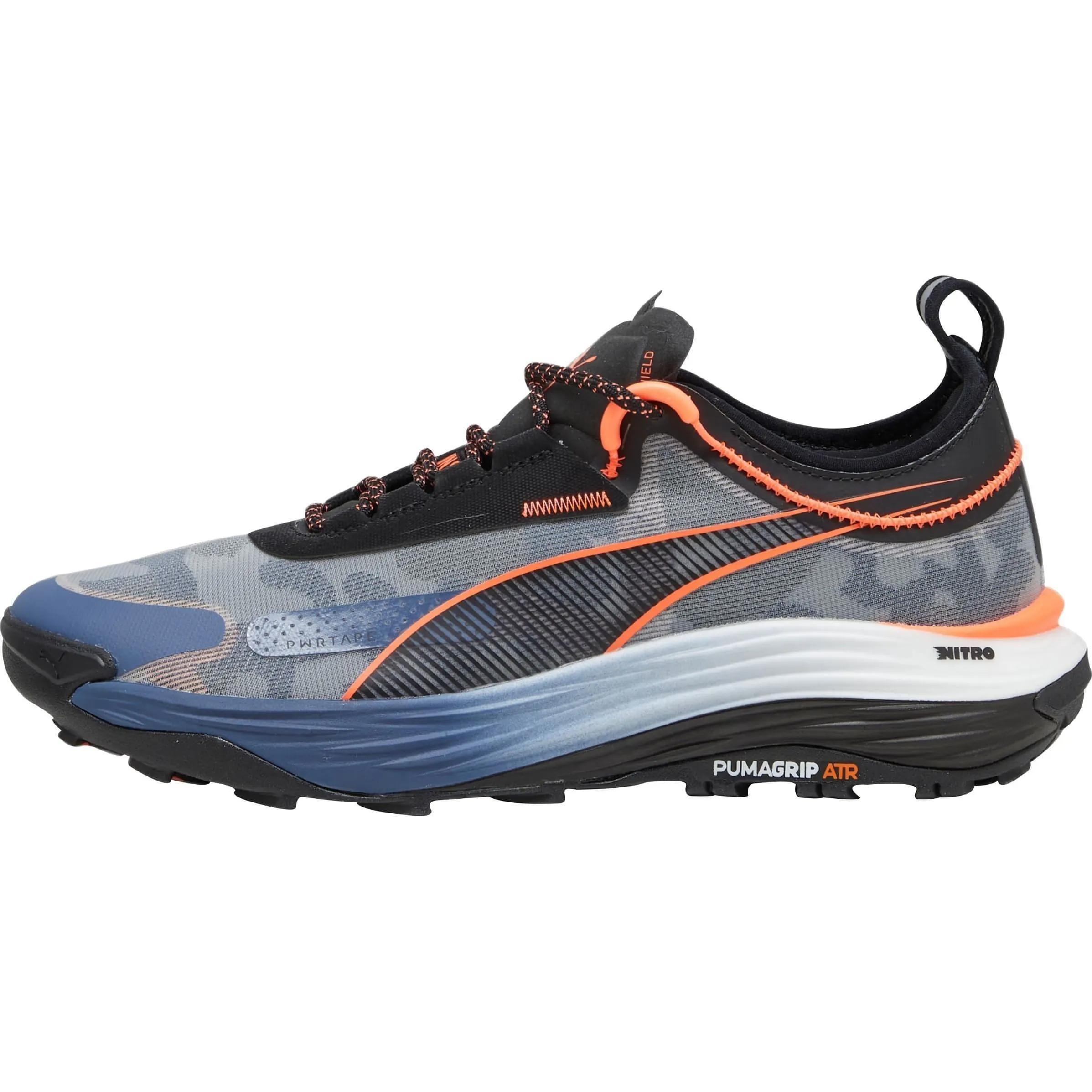 Ankle Fit Jump Friendly Puma Voyage Nitro 3 Mens Trail Running Shoes - Blue