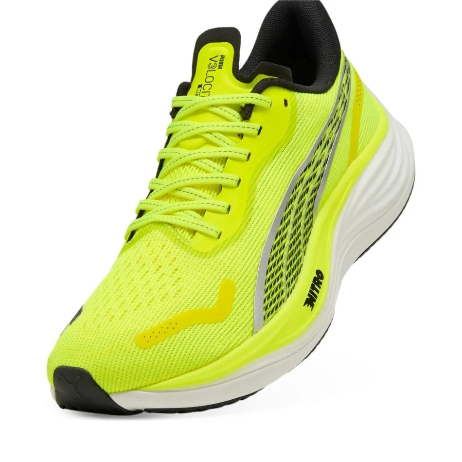 Well   Ventilated Puma Men's Velocity NITRO 3 Running Shoes in Yellow Alert/PUMA Black SS25