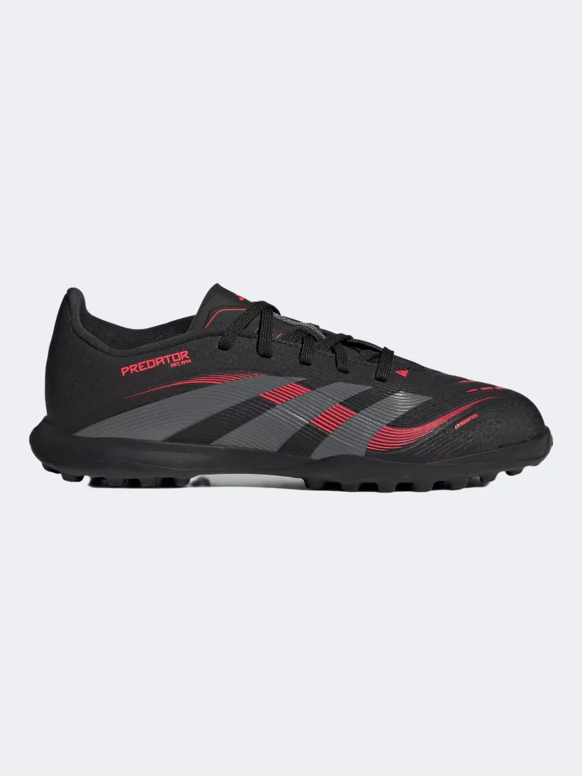 Toddler-size kids' shoes Shock   Resistant Adidas Predator League Tf Kids Football Shoes Black/Grey/Red