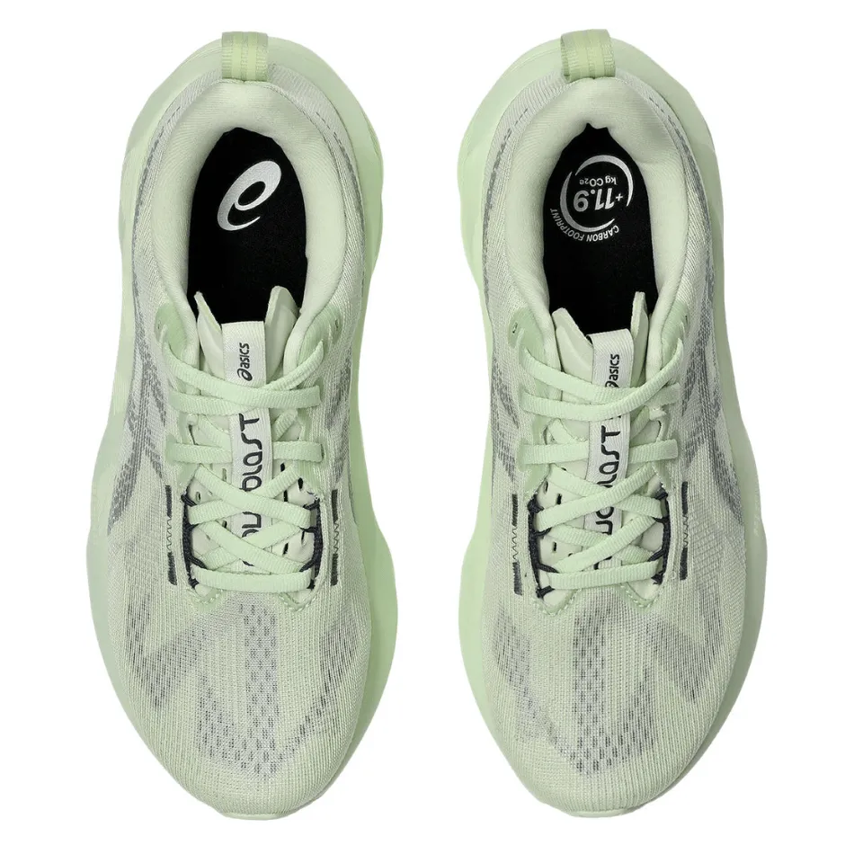 High   Rebound ElasticLaces ASICS Women's NOVABLAST 5 Running Shoes in Whisper Green/Monument Blue AW25