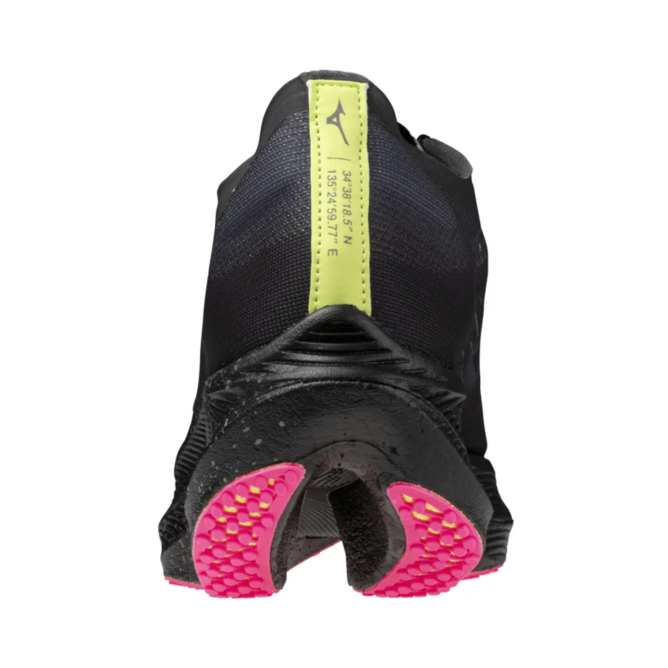 Mizuno Unisex Wave Rebellion Pro 2 Running Shoes in Black/Silver/Pink/Tetra AW24 Dry running comfort running with friends shoes