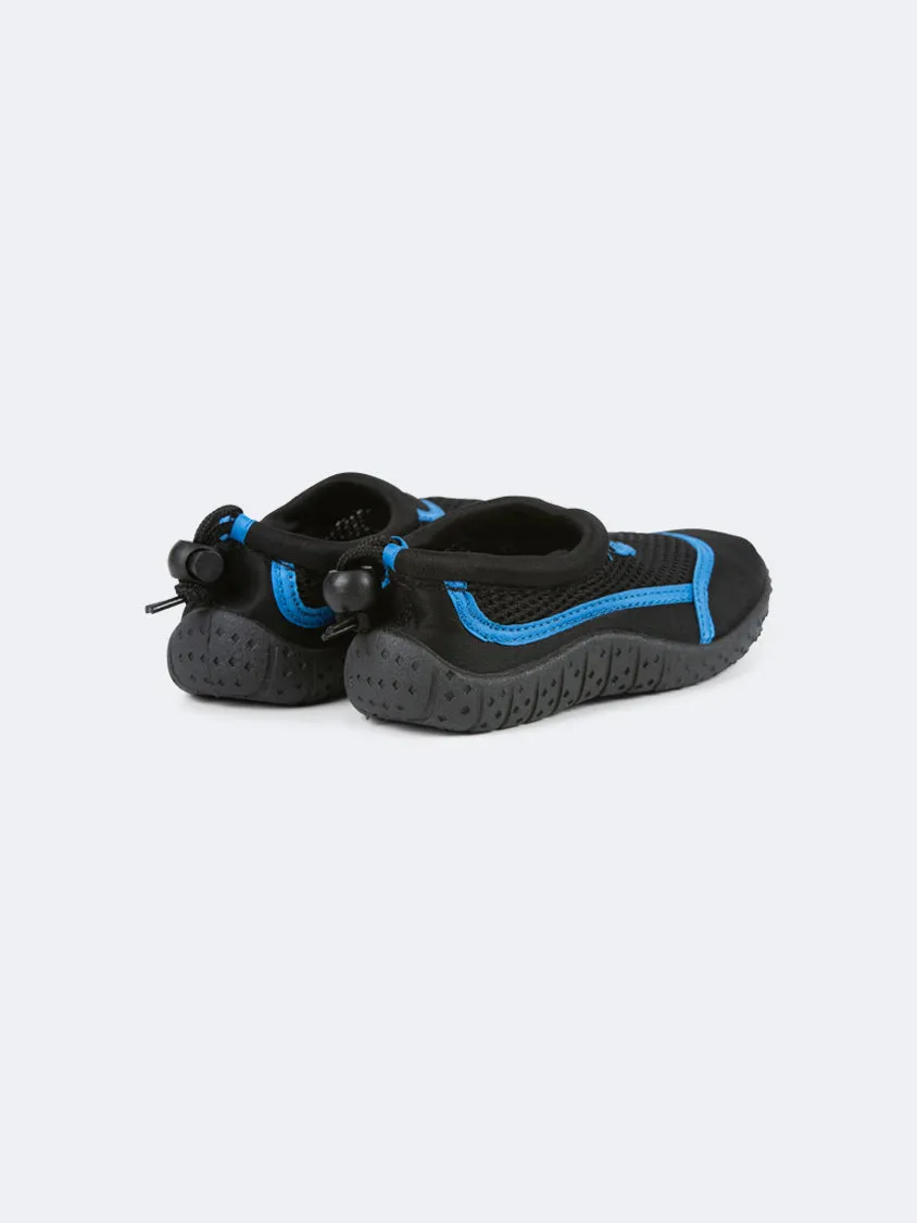 Silk Feel Hill Walk Top Ten Flexible Kids Beach Aqua Shoes Black/Blue