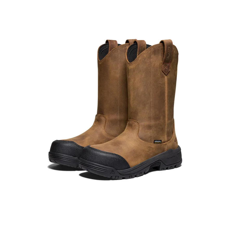 Comfort Walk Women's Evanston Pull-On Waterproof Boot (Carbon Toe)  |  Bison/Black