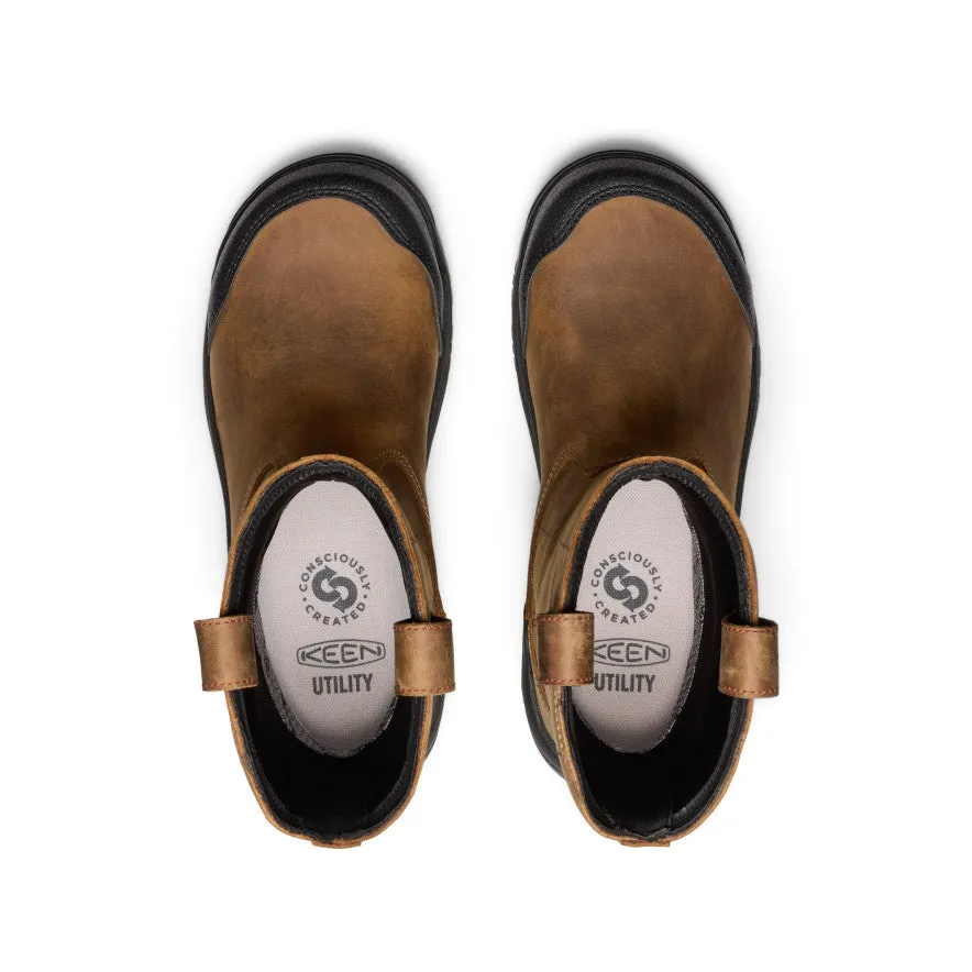 Women's Evanston Pull-On Waterproof Boot (Carbon Toe)  |  Bison/Black Freeze Grip
