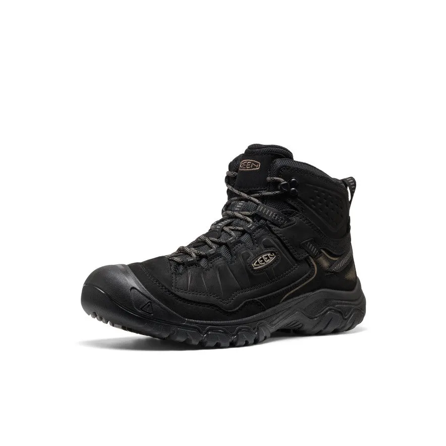 Men's Targhee IV Waterproof Hiking Boot  |  Triple Black Lifestyle Sport Grip pattern supports confident pivots and lunges