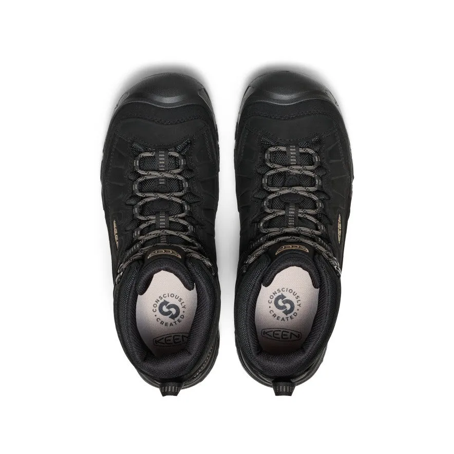 Supportive Wear Slip-resistant rubber keeps footing dependable Men's Targhee IV Waterproof Hiking Boot  |  Triple Black