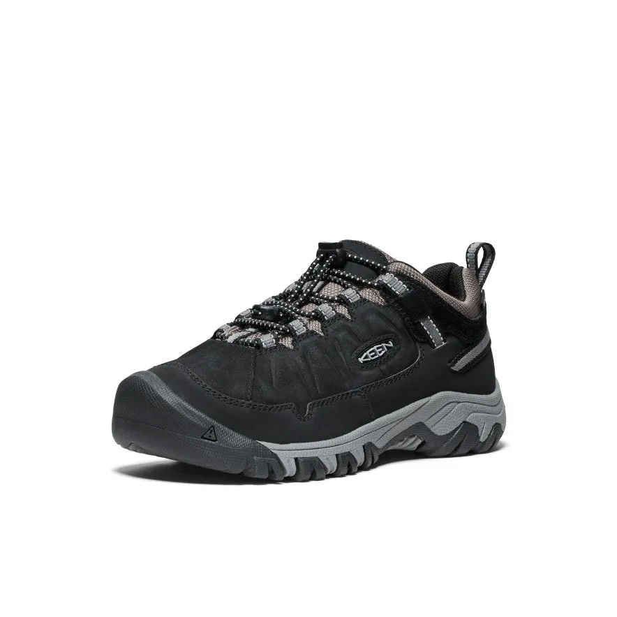 Big Kids' Targhee IV Waterproof Hiking Shoe  |  Black/Steel Grey Beach Workout Sweat Free