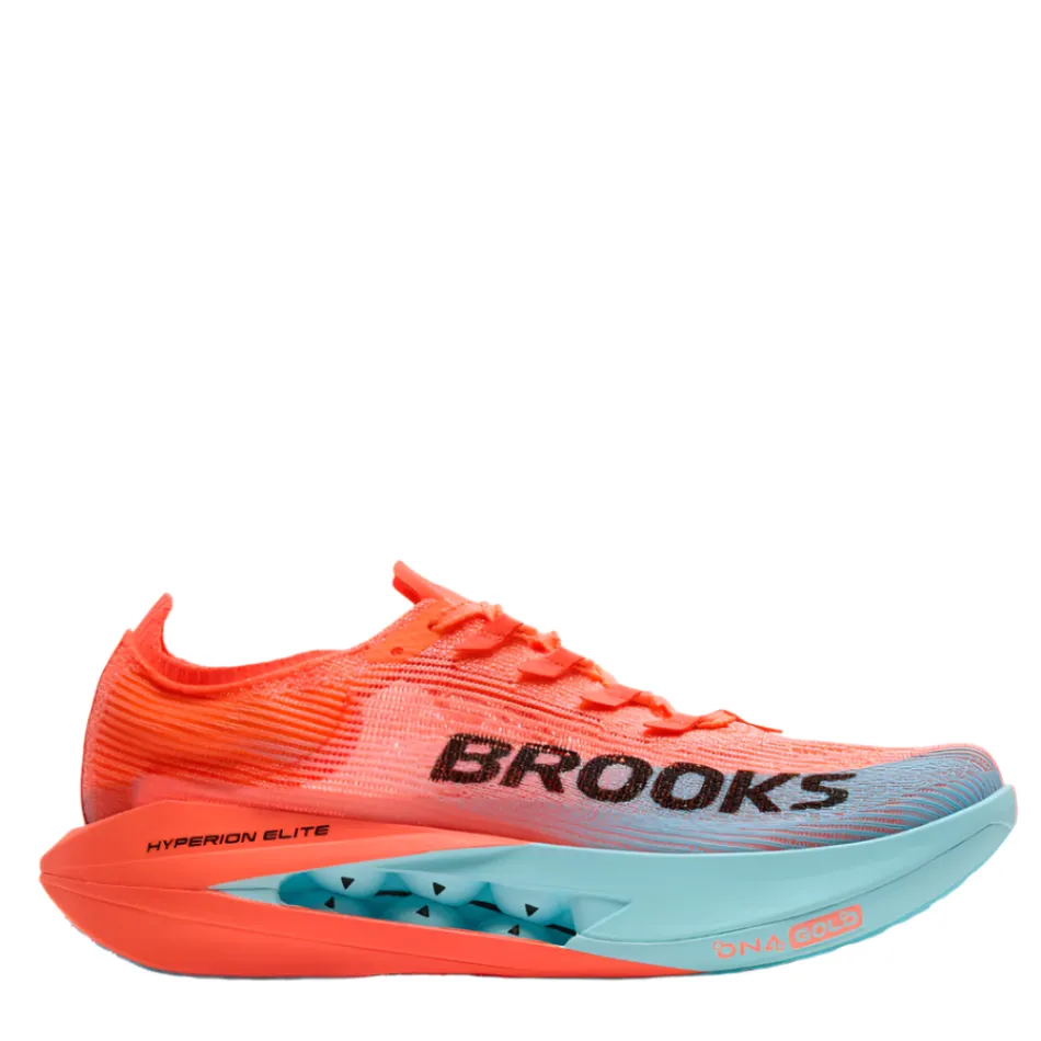 running in the snow camouflage - design shoes Brooks Unisex Hyperion Elite 5 Running Shoes in Pink Clay/Atomizer Blue AW25