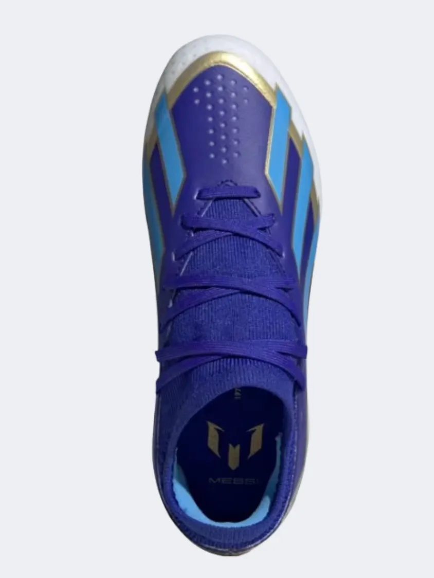 shin guards synthetic - lined shoes Adidas X Crazyfast League Kids Football Shoes Blue/Burst/White